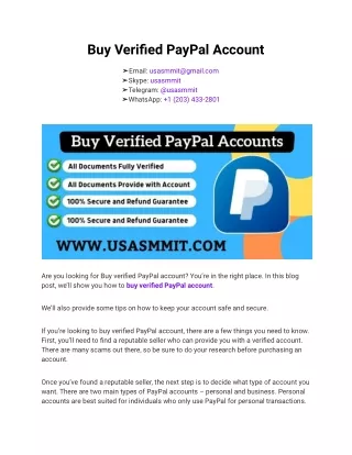Buy Verified PayPal Account