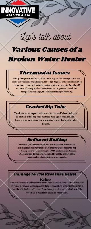 Various Causes of a Broken Water Heater