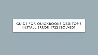 Troubleshoot Quickbooks Error Code 1722 Easily