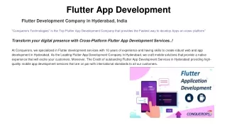 flutter app development