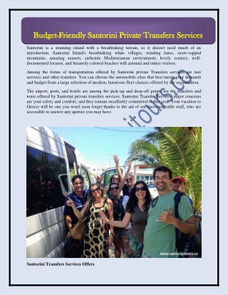 budget friendly santorini private transfers