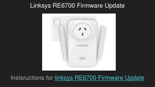 linksys re6700 firmware update