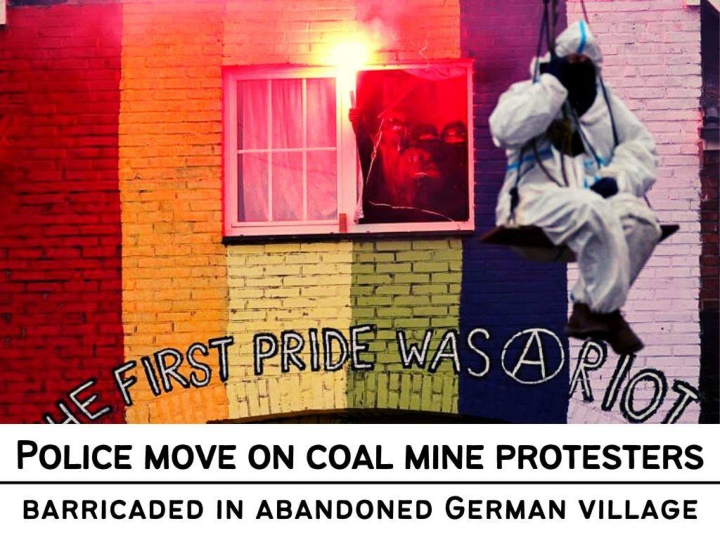 police move on coal mine protesters barricaded in abandoned german village