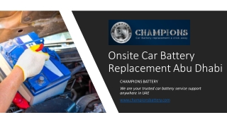 Onsite Car Battery Replacement Abu Dhabi_
