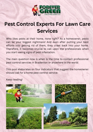 pest control experts for lawn care services
