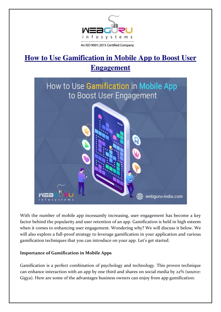 how to use gamification in mobile app to boost