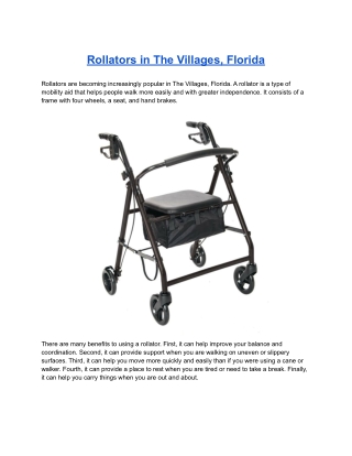 rollators in the villages florida