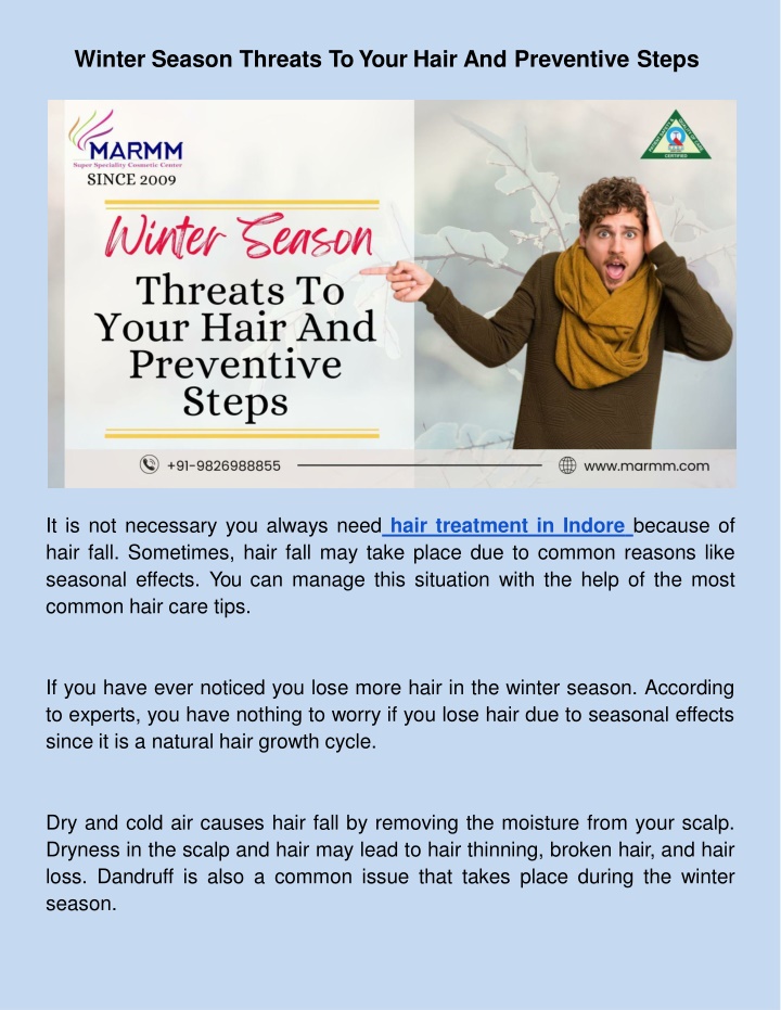 winter season threats to your hair and preventive