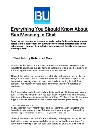 Everything you know about sus (1)