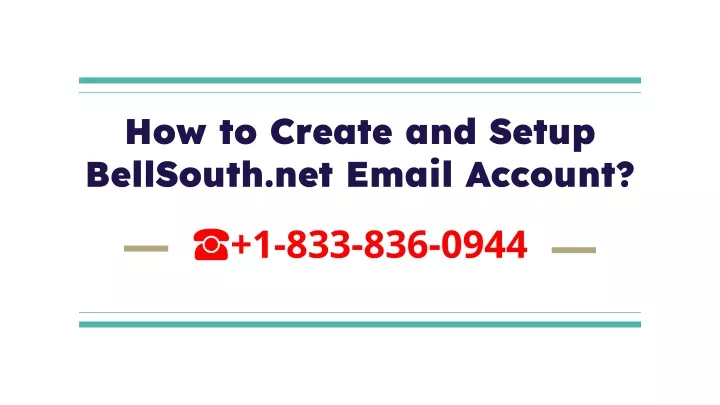 how to create and setup bellsouth net email account