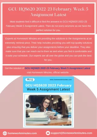 GCU HQS620 2022-23 February Week 5 Assignment Latest