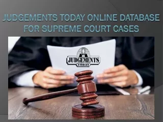 judgements today online database for supreme court cases