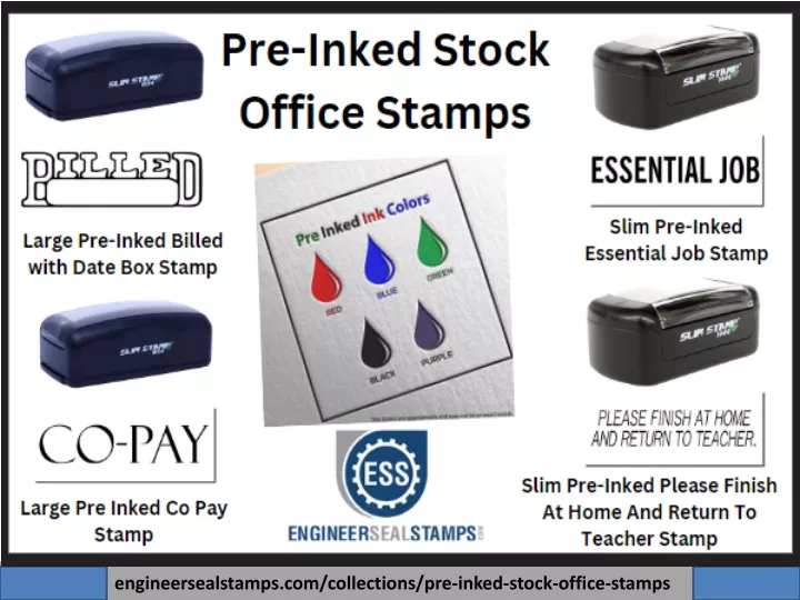 engineersealstamps com collections pre inked