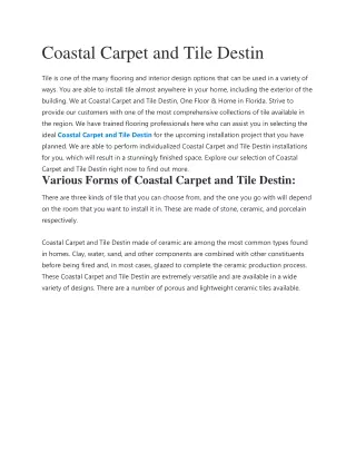 coastal carpet and tile destin