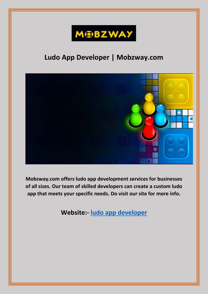 ludo app developer mobzway com