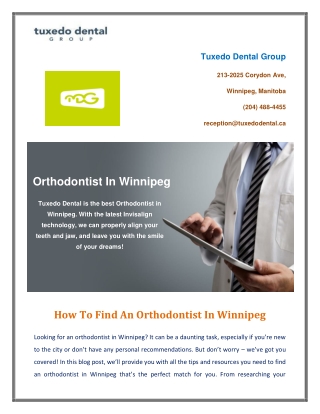 How To Find An Orthodontist In Winnipeg
