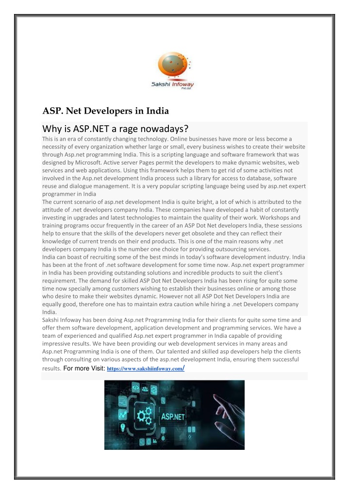 asp net developers in india