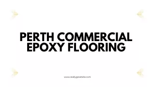 Epoxy flooring Perth