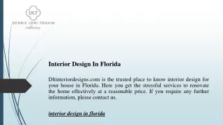 Interior Design In Florida | Dltinteriordesigns.com