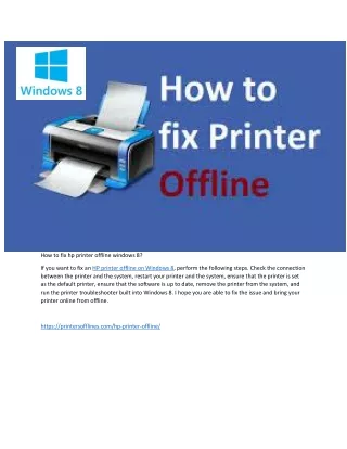 how to fix hp printer offline windows 8