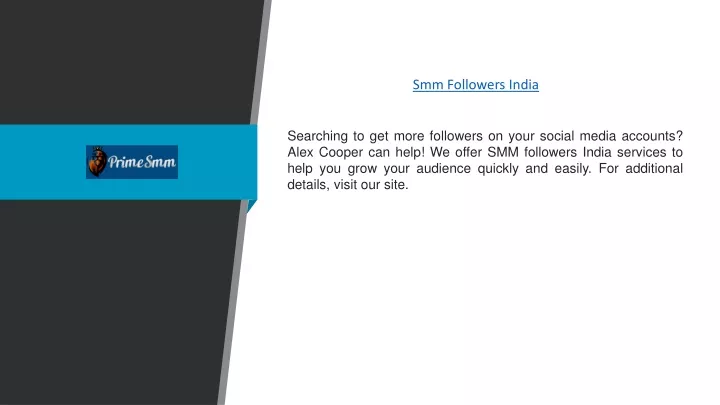 smm followers india