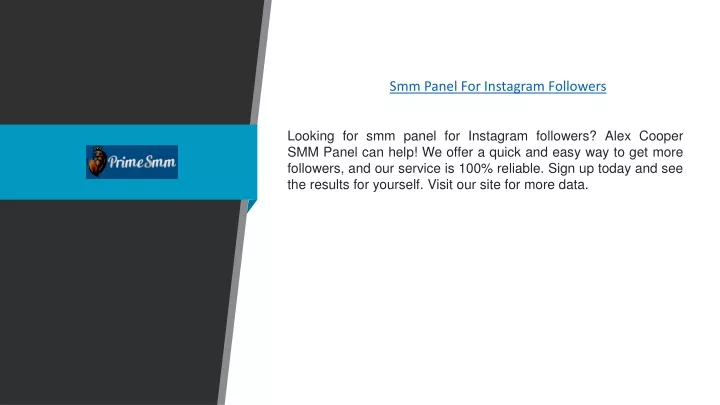 smm panel for instagram followers