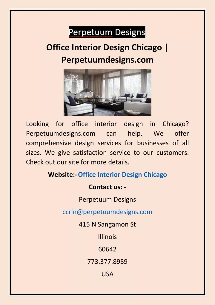 office interior design chicago perpetuumdesigns