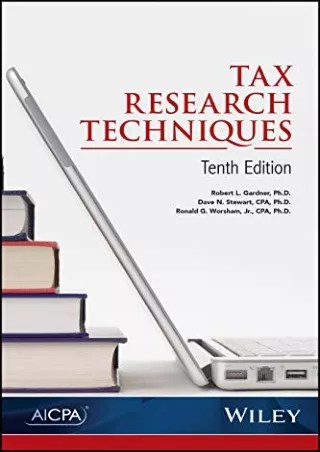 (READ/D!ownload ) EPUB Tax Research Techniques