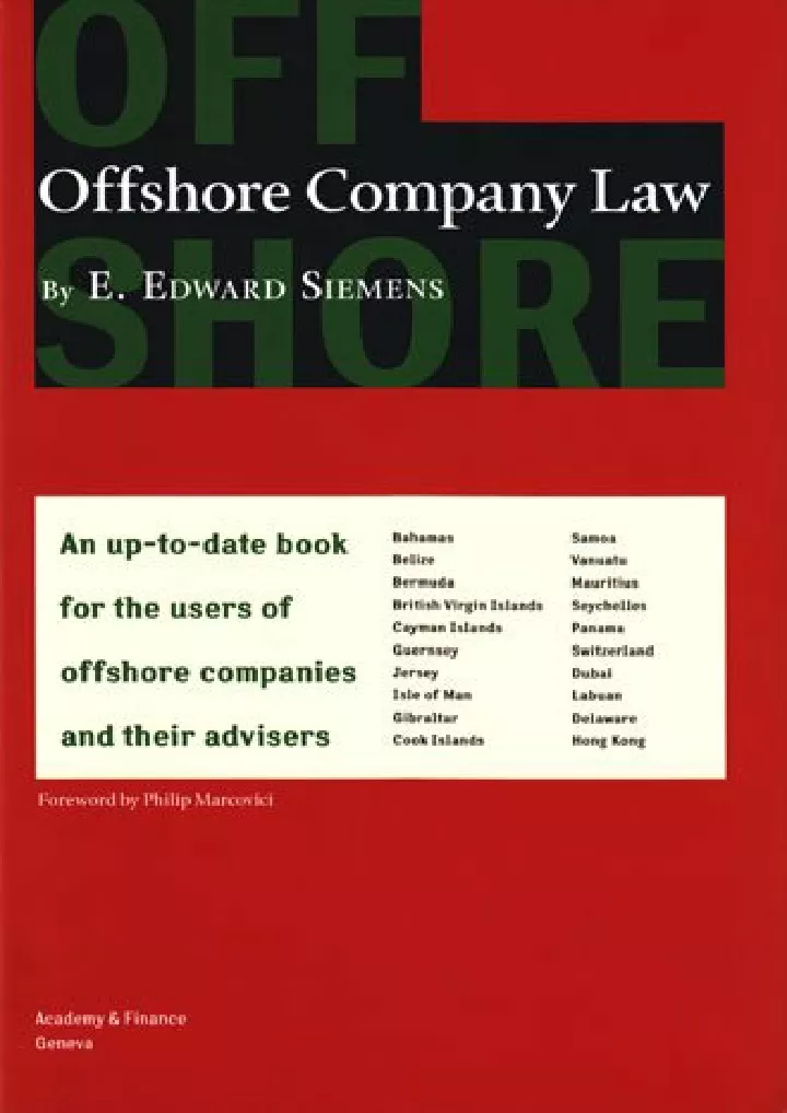 PPT - [PDF BOOK] ~READ~ Offshore Company Law PowerPoint Presentation
