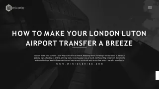 How to Make Your London Luton Airport Transfer a Breeze