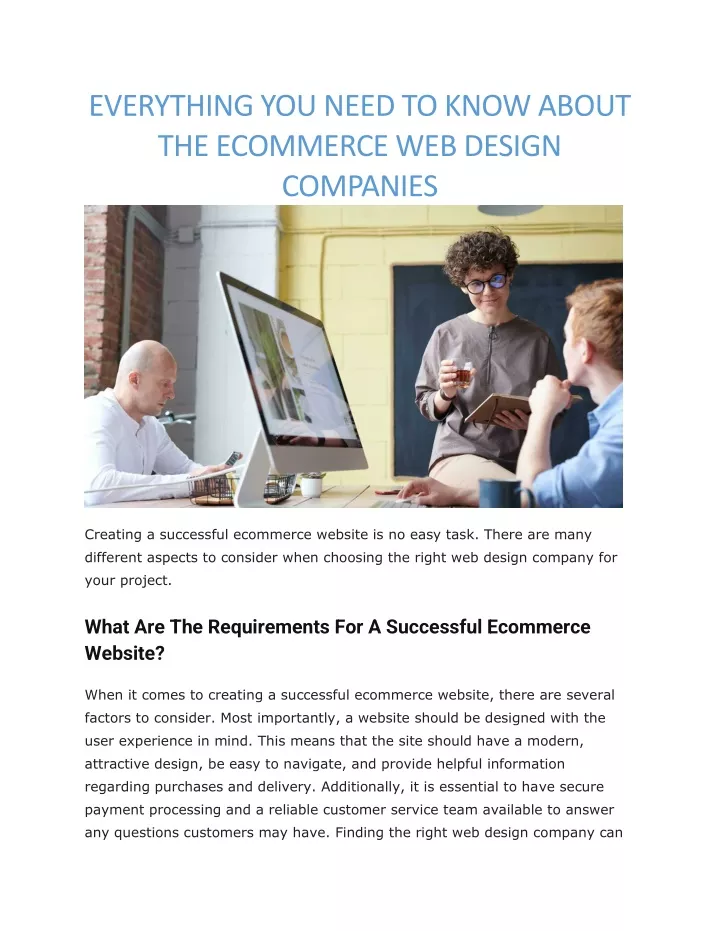 everything you need to know about the ecommerce