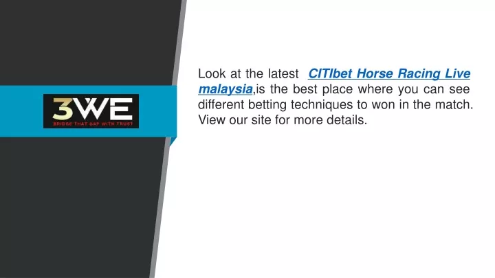 look at the latest citibet horse racing live