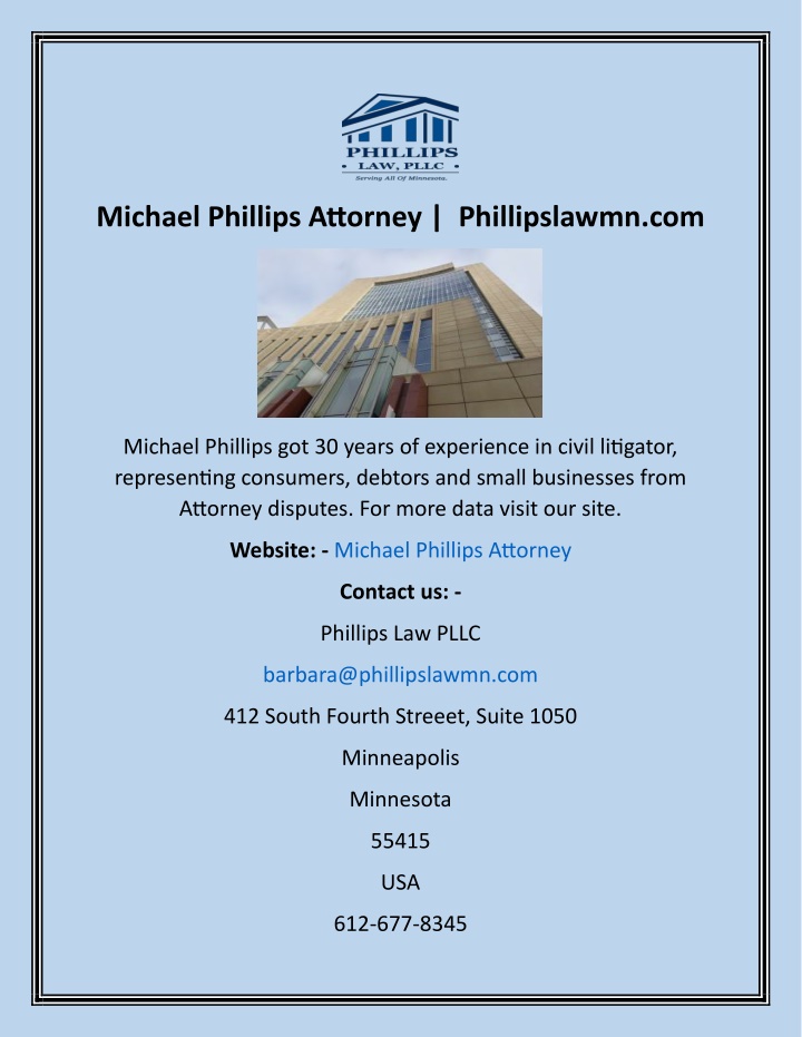 michael phillips attorney phillipslawmn com