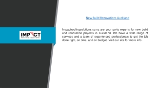 New Build Renovations Auckland | Impactroofingsolutions.co.nz