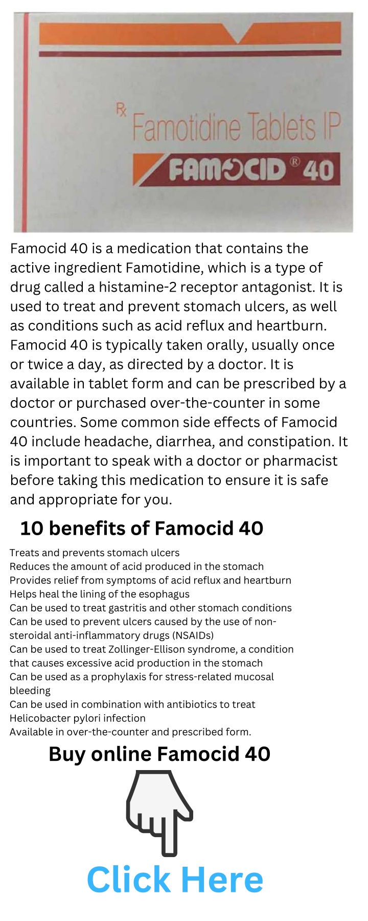 famocid 40 is a medication that contains