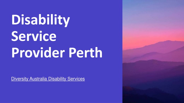 disability service provider perth