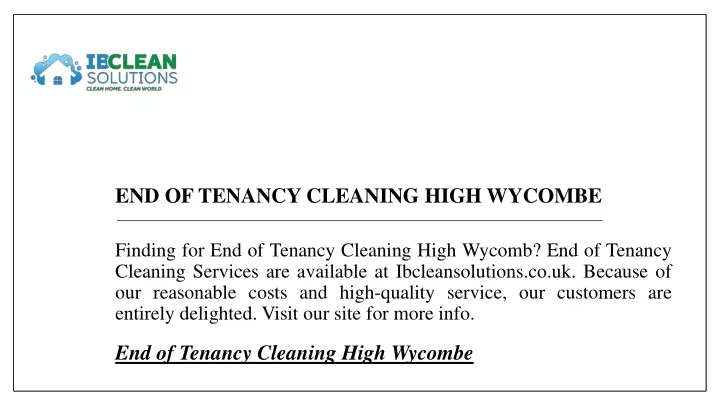 end of tenancy cleaning high wycombe