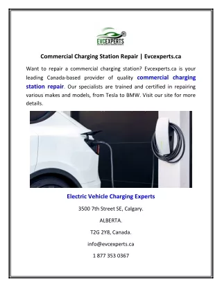 Commercial Charging Station Repair | Evcexperts.ca