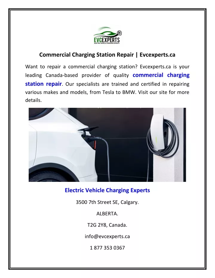 commercial charging station repair evcexperts ca