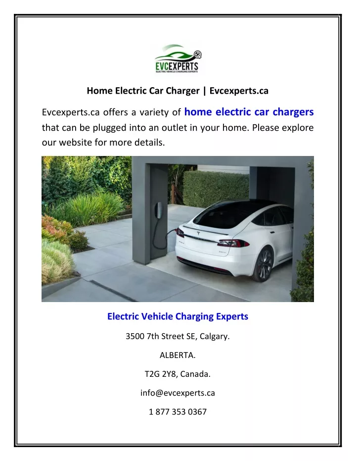 home electric car charger evcexperts ca