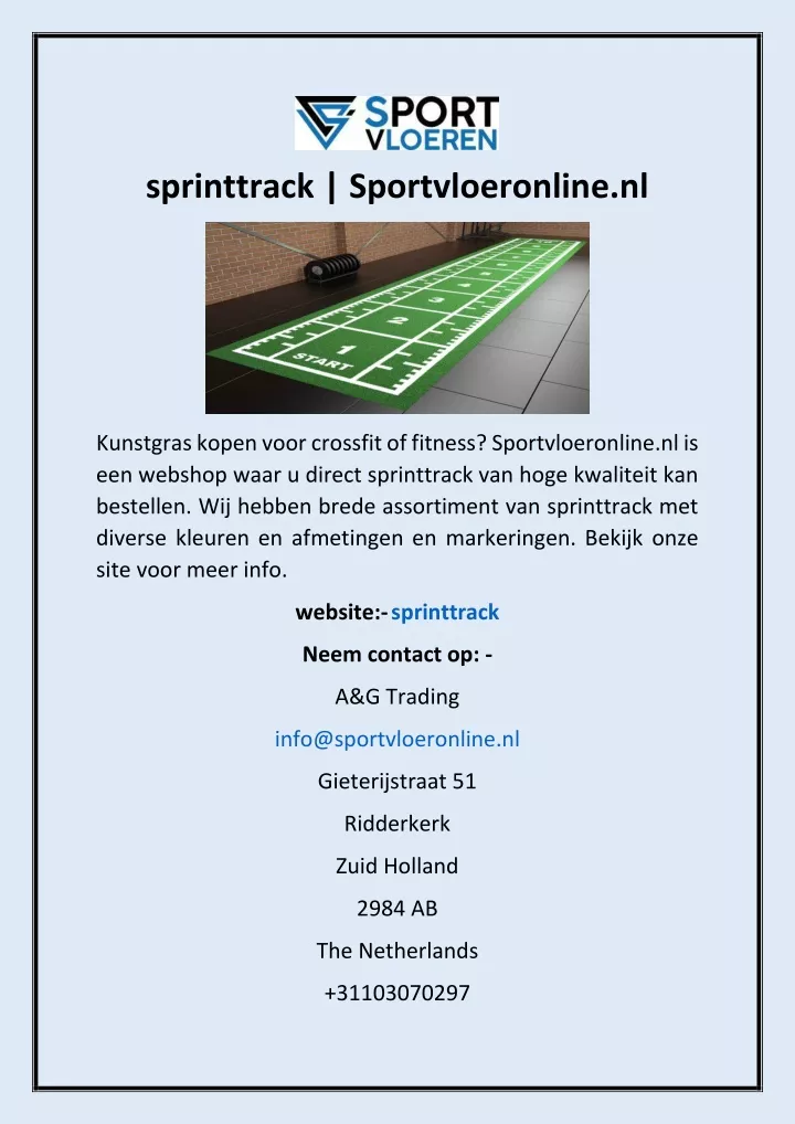 sprinttrack sportvloeronline nl