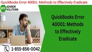 quickbooks error 40001 methods to effectively eradicate