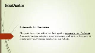 Automatic Air Freshener | Electronicfaucet.com