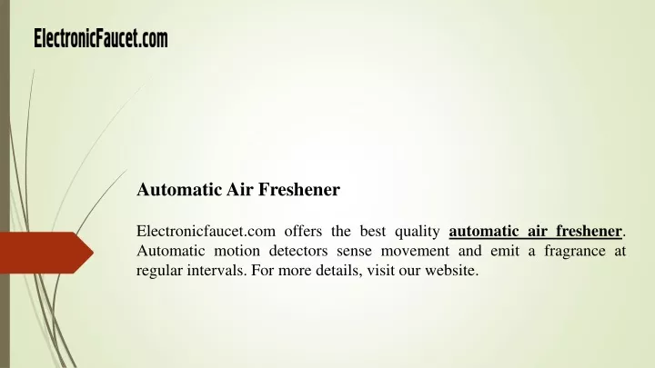 automatic air freshener