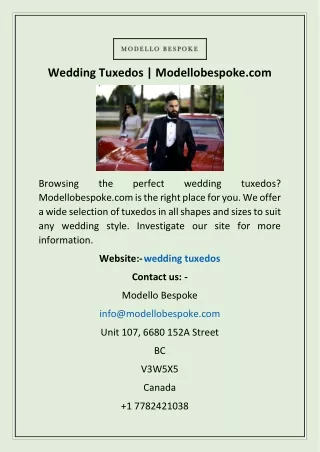 wedding tuxedos modellobespoke com