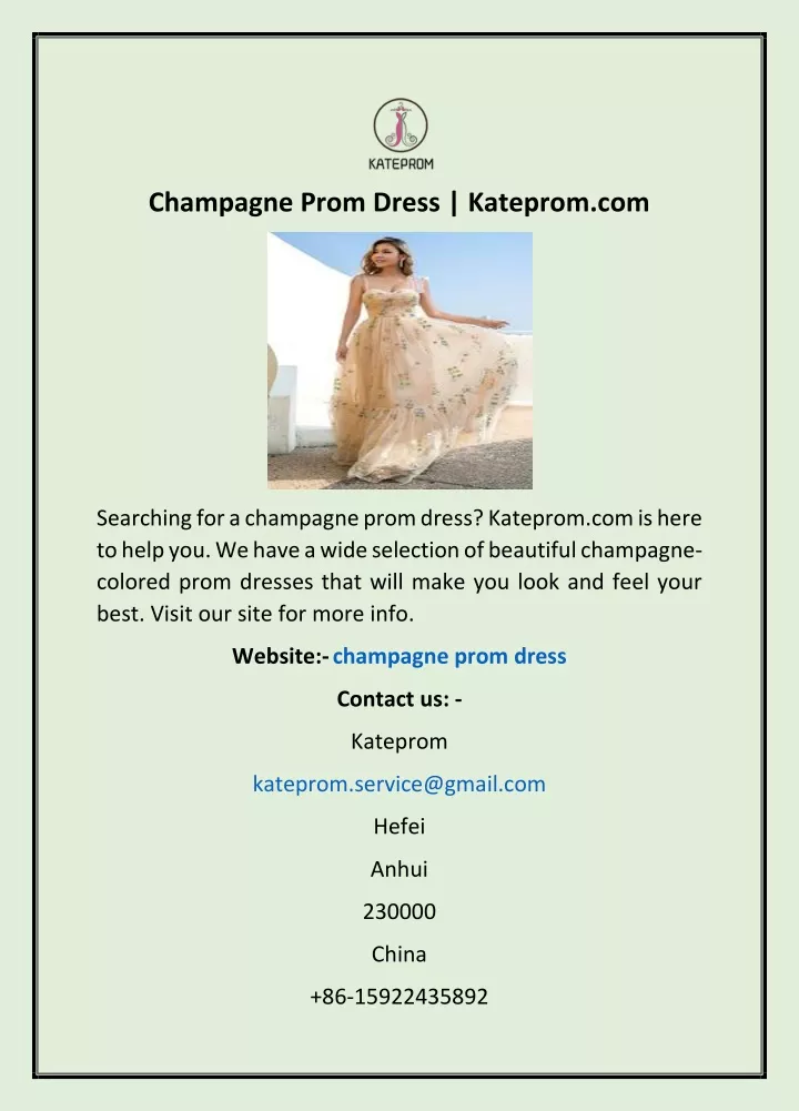 champagne prom dress kateprom com