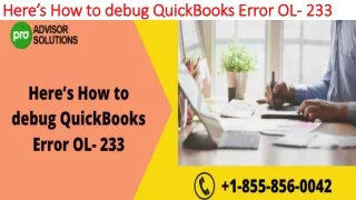 here s how to debug quickbooks error ol 233