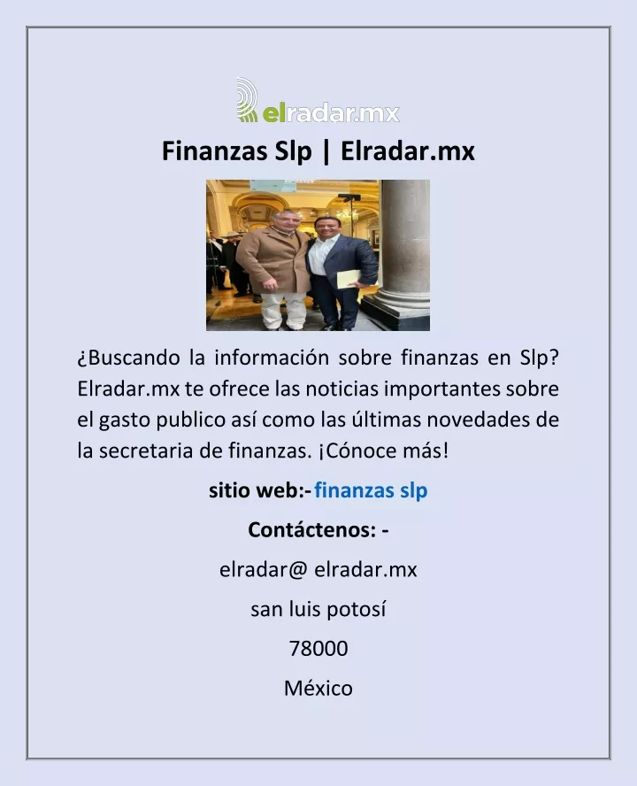 finanzas slp elradar mx