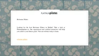 Reformer Pilates   Platinumpilates.ie