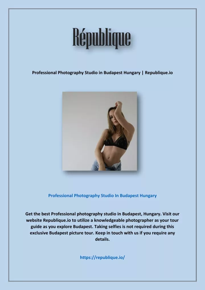 professional photography studio in budapest